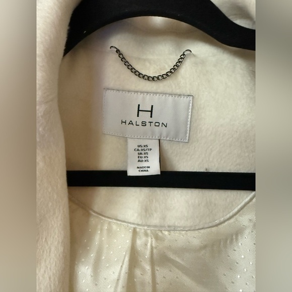 H by Halston Cream Trench Oversized Wool Blend Coat - Picture 3 of 5